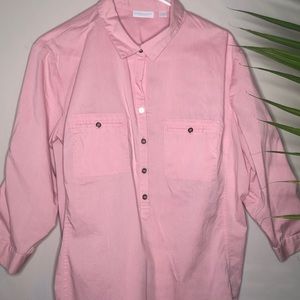 New York & Co pink button down